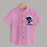 Custom Name Shirt for 9 Year Old | Cool Cotton Kids Shirt - BABY PINK - 0 - 6 Months Old (Chest 23")