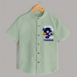 Custom Name Shirt for 9 Year Old | Cool Cotton Kids Shirt - MINT GREEN - 0 - 6 Months Old (Chest 23")