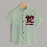 Personalized Name Shirt for 12 Year Old | Trendy Kids Shirt - MINT GREEN - 0 - 6 Months Old (Chest 23")