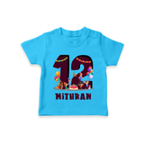 Personalized 12 Year Old T Shirt | Soft Cotton Kids Tee - SKY BLUE - 0-5 Months Old (Chest 17")