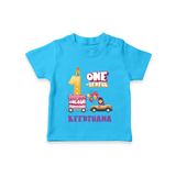 Stylish 1 Year Old T Shirt | Perfect for First Birthday - SKY BLUE - 0-5 Months Old (Chest 17")