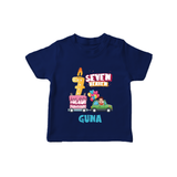 Trendy 7 Year Old T Shirt | Great for Gifting - NAVY BLUE - 0-5 Months Old (Chest 17")