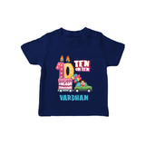 10th Birthday T Shirt for Kids | Custom Name Print - NAVY BLUE - 0-5 Months Old (Chest 17")