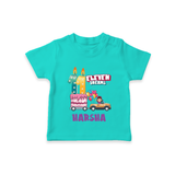 Stylish 11 Year Old T Shirt | Personalized Name Print - TEAL - 0-5 Months Old (Chest 17")