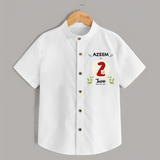 Customized Baby Shirt | Celebrate 2nd Month | Soft & Comfy Fit Shirt - WHITE - 0 - 6 Months Old (Chest 23")