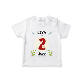 Customized Baby T-Shirt | Celebrate 2nd Month | Soft & Comfy Fit T-Shirt - WHITE - 0-5 Months Old (Chest 17")