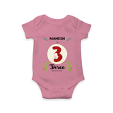 Customized Baby Romper/Onesie | Celebrate 3rd Month | Soft & Comfy Fit - ONION - New Born (Chest 14")