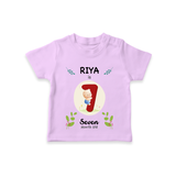 Celebrate The 7th Month Birthday Custom T-Shirt, Personalized with your little one's name - LILAC - 0 - 5 Months Old (Chest 17")