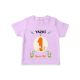 Celebrate The 12th Month Birthday Custom T-Shirt, Personalized with your little one's name - LILAC - 0 - 5 Months Old (Chest 17")