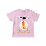 Celebrate The 12th Month Birthday Custom T-Shirt, Personalized with your little one's name - PINK - 0 - 5 Months Old (Chest 17")