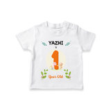 Celebrate The 12th Month Birthday Custom T-Shirt, Personalized with your little one's name - WHITE - 0 - 5 Months Old (Chest 17")