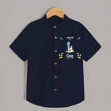 1 Month Milestone Baby Shirt Outfit | Personalized Shirt | Perfect for Photoshoots - NAVY BLUE - 0 - 6 Months Old (Chest 23")