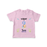 2 Month Milestone Baby T-Shirt Outfit | Personalized T-Shirt | Perfect for Photoshoots - BABY PINK - 0-5 Months Old (Chest 17")