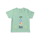 "Celebrate your kids 2nd month"  - Personalized TShirt  - MINT GREEN - 0 - 5 Months Old (Chest 17")