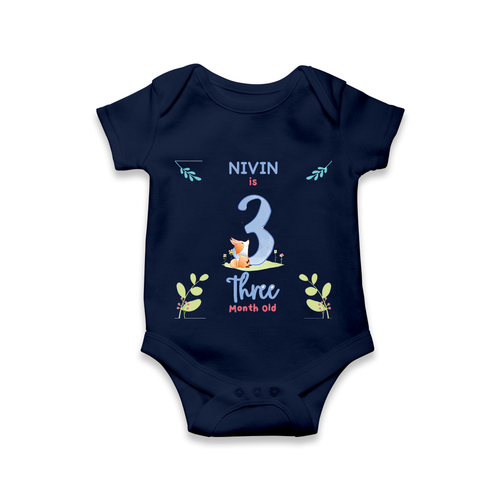 3 Month Milestone Baby Bodysuit Outfit | Personalized Romper/Onesie | Perfect for Photoshoots