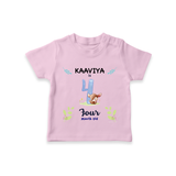 4 Month Milestone Baby T-Shirt Outfit | Personalized T-Shirt | Perfect for Photoshoots - BABY PINK - 0-5 Months Old (Chest 17")