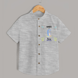 6 Month Milestone Baby Shirt Outfit | Personalized Shirt | Perfect for Photoshoots - GREY - 0 - 6 Months Old (Chest 23")