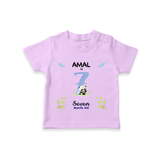 7 Month Milestone Baby T-Shirt Outfit | Personalized T-Shirt | Perfect for Photoshoots - LILAC - 0-5 Months Old (Chest 17")