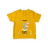 "Celebrate your kids 8th month"  - Personalized TShirt  - CHROME YELLOW - 0 - 5 Months Old (Chest 17")