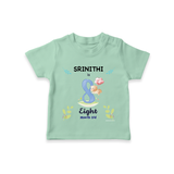 8 Month Milestone Baby T-Shirt Outfit | Personalized T-Shirt | Perfect for Photoshoots - MINT GREEN - 0-5 Months Old (Chest 17")