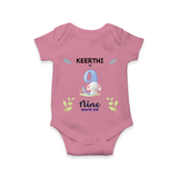 9 Month Milestone Baby Bodysuit Outfit | Personalized Romper/Onesie | Perfect for Photoshoots - ONION - New Born (Chest 14")