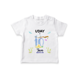 10 Month Milestone Baby T-Shirt Outfit | Personalized T-Shirt | Perfect for Photoshoots - WHITE - 0-5 Months Old (Chest 17")