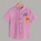 Cute Newborn Shirt for 1 Month | Custom Name & Style Options - BABY PINK - 0 - 6 Months Old (Chest 23")