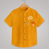 Cute Newborn Shirt for 1 Month | Custom Name & Style Options - CHROME YELLOW - 0 - 6 Months Old (Chest 23")
