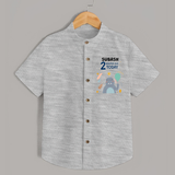 Cute Newborn Shirt for 2 Month | Custom Name & Style Options - GREY - 0 - 6 Months Old (Chest 23")
