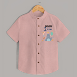 Cute Newborn Shirt for 2 Month | Custom Name & Style Options - PEACH - 0 - 6 Months Old (Chest 23")