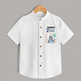 Cute Newborn Shirt for 2 Month | Custom Name & Style Options - WHITE - 0 - 6 Months Old (Chest 23")
