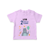 Commemorate your little one's 2nd month with a custom T-Shirt, personalized with their name! - LILAC - 0 - 5 Months Old (Chest 17")