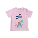 Commemorate your little one's 2nd month with a custom T-Shirt, personalized with their name! - PINK - 0 - 5 Months Old (Chest 17")