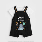 Cute Newborn Dungaree Set for 2 Month | Custom Name & Style Options - BLACK - 0 - 5 Months Old (Chest 18")