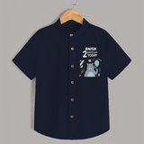 Cute Newborn Shirt for 2 Month | Custom Name & Style Options - NAVY BLUE - 0 - 6 Months Old (Chest 23")