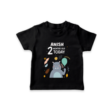 Cute Newborn T-Shirt for 2 Month | Custom Name & Style Options - BLACK - 0-5 Months Old (Chest 17")