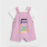 Cute Newborn Dungaree Set for 3 Month | Custom Name & Style Options - BABY PINK - 0 - 5 Months Old (Chest 18")