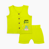 Cute Newborn Jabla Set for 3 Month | Custom Name & Style Options - LIME GREEN - 0 - 3 Months Old (Chest 9.8")