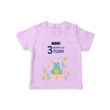 Commemorate your little one's 3rd month with a custom T-Shirt, personalized with their name! - LILAC - 0 - 5 Months Old (Chest 17")