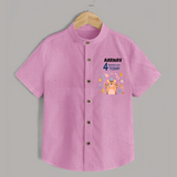 Cute Newborn Shirt for 4 Month | Custom Name & Style Options - BABY PINK - 0 - 6 Months Old (Chest 23")