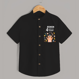 Cute Newborn Shirt for 4 Month | Custom Name & Style Options - BLACK - 0 - 6 Months Old (Chest 23")