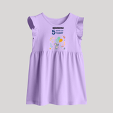 Cute Newborn Baby Frock for 5 Month | Custom Name & Style Options - LILAC - 0 - 3 Months Old (Chest 17")
