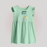 Cute Newborn Baby Frock for 5 Month | Custom Name & Style Options - MINT GREEN - 0 - 3 Months Old (Chest 17")