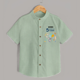 Cute Newborn Shirt for 5 Month | Custom Name & Style Options - MINT GREEN - 0 - 6 Months Old (Chest 23")