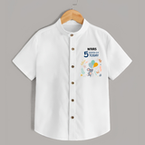 Cute Newborn Shirt for 5 Month | Custom Name & Style Options - WHITE - 0 - 6 Months Old (Chest 23")