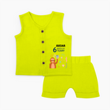 Cute Newborn Jabla Set for 6 Month | Custom Name & Style Options - LIME GREEN - 0 - 3 Months Old (Chest 9.8")
