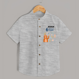 Cute Newborn Shirt for 6 Month | Custom Name & Style Options - GREY - 0 - 6 Months Old (Chest 23")