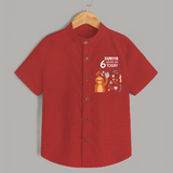 Cute Newborn Shirt for 6 Month | Custom Name & Style Options - RED - 0 - 6 Months Old (Chest 23")