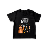 Cute Newborn T-Shirt for 6 Month | Custom Name & Style Options - BLACK - 0-5 Months Old (Chest 17")