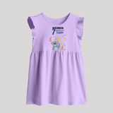 Cute Newborn Baby Frock for 7 Month | Custom Name & Style Options - LILAC - 0 - 3 Months Old (Chest 17")